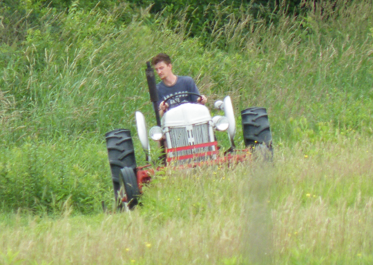 Mowing Fields with the Tractor and Finsih Mower