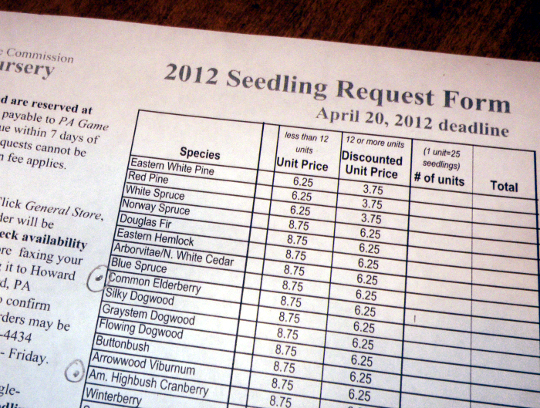 Seedling Order Form